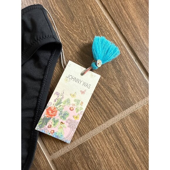 Johnny Was Large Darya Hipster Swim Bottoms Black Embroidered NEW - Picture 6 of 8